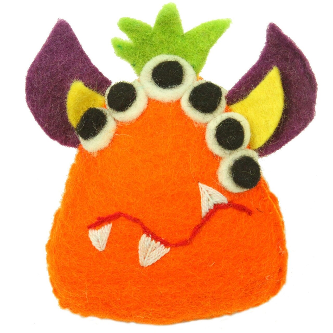 Multi-Color Felt Tooth Fairy Monster with Fun Many Eyes and Tooth Pocket Soft Handmade Gift